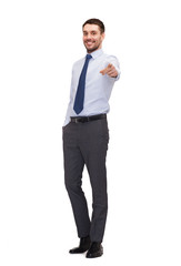 Poster - handsome buisnessman pointing finger at you