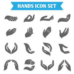 Sticker - Hand hold protect icons