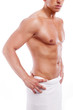 © cristovao31 - Handsome muscular man in towel, isolated on white