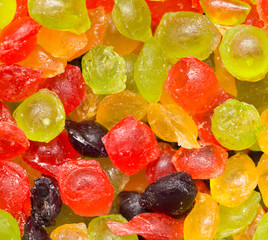 Canvas Print - background of colored candies. macro