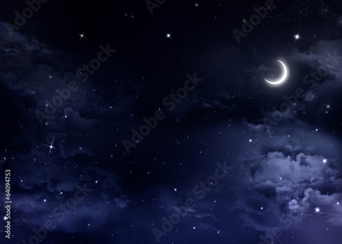 Naklejka samoprzylepna Nocne niebo z gwiazdami