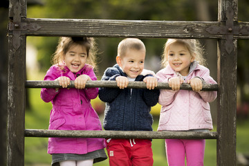 Canvas Print - Kids playing at playground