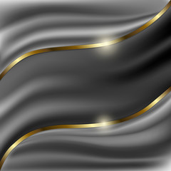 Abstract silver background with waves