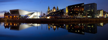 Panoramic View From Albert Dock In Liverpool