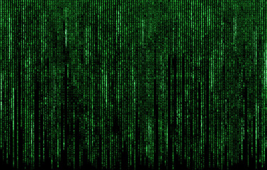 green digital code numbers in matrix style