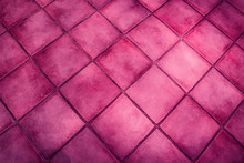 Background Surface Of Pink Tiles