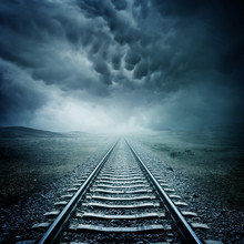 Dark Railway Track