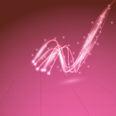 Wall Mural - Swoosh cable line shiny abstract background