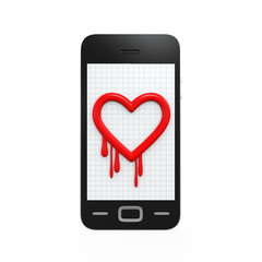 Wall Mural - Heartbleed Bug in Mobile Phone