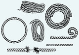 Fototapeta  - Nautical rope knots