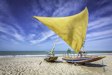 Fishing Boat On The Beach Of Natal, Brazil