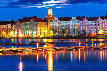 Wall Mural - Night scenery of Helsinki, Finland