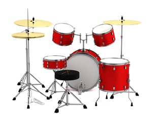 Wall Mural - realistic 3d render of drumset