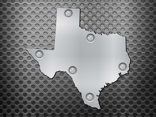 Wall Mural - Texas metal map