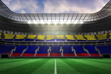 Poster - Composite image of digitally generated colombia national flag