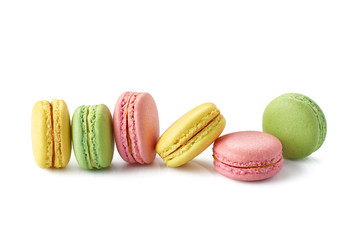 Wall Mural - macaroons on white