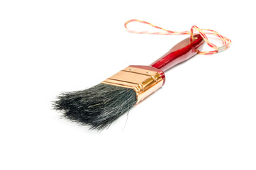 wooden paintbrush isolated