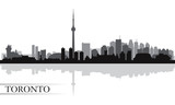 Fototapeta Las - Toronto city skyline silhouette background