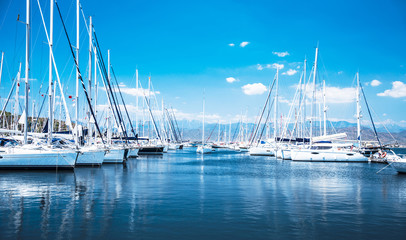 Sail boat harbor