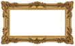 Golden Frame isolated on white background