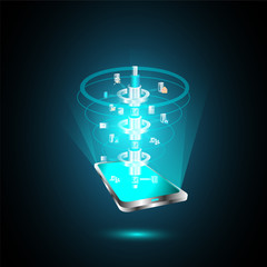 Wall Mural - Mobile Technology trends and Enterprise application integration