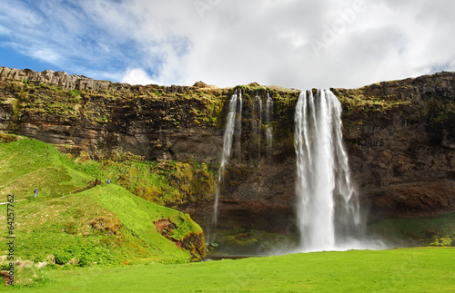 Board z aluminiowym obramowaniem Wodospad Islandii - seljalandsfoss