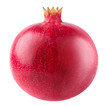 Isolated pomegranate. One whole pomegranate fruit isolated on white background
