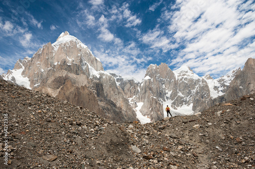 Fotoboard na płycie Trekker z pasmem górskim karakoram, północny pakistan