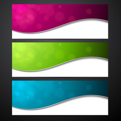 Wall Mural - set of colorful paper banners.