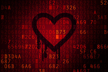 Wall Mural - heartbleed bug concept.