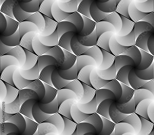 Board z aluminiowym obramowaniem Projekt bez szwu monochromatyczny wzór geometryczny sześciokąt