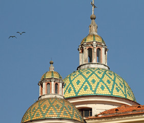 dome of the St. Mary Magdalene Collegiate in Atrani,Amalfi