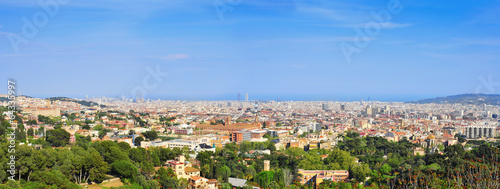 Fotoboard na płycie Widok z lotu ptaka Barcelona, ​​Hiszpania