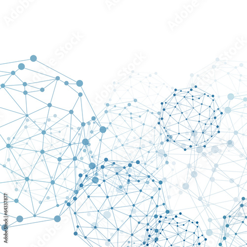 Naklejka dekoracyjna Wire frame sphere. Network concept