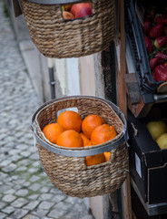 Wall Mural - basket of oranges