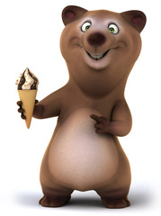 Poster - Bear and ice cream