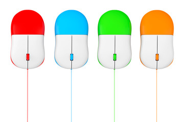 Aufkleber - Simple wired computer mouses set
