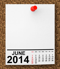 Poster - Calendar June 2014
