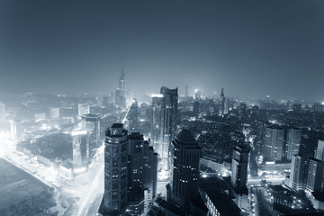 Poster - city skyline at night