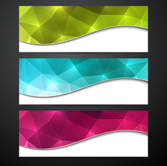 Wall Mural - set of colorful paper banners.