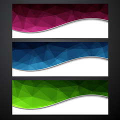 Wall Mural - set of colorful paper banners.
