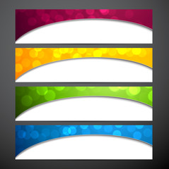 Wall Mural - set of colorful paper banners.