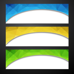 Wall Mural - set of colorful paper banners.