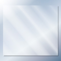 transparent glass on a blue background vector