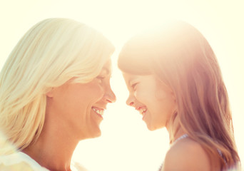 Poster - happy mother and child girl