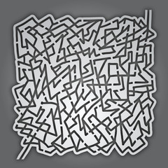 Wall Mural - Grey maze