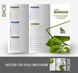 Sticker - tri-fold call center brochure design