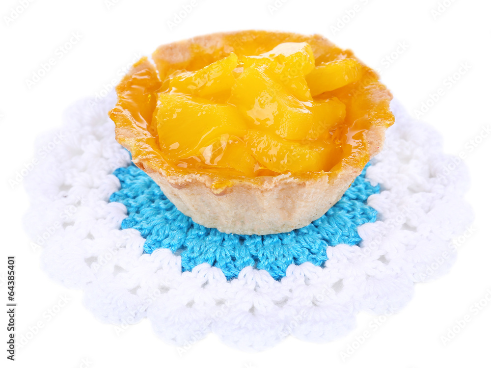 Tasty cake isolated on white