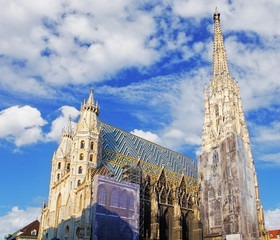 Fototapete - St. Stephan cathedral in Vienna, Austria