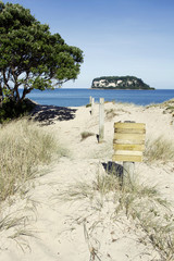 Wall Mural - Beach sign